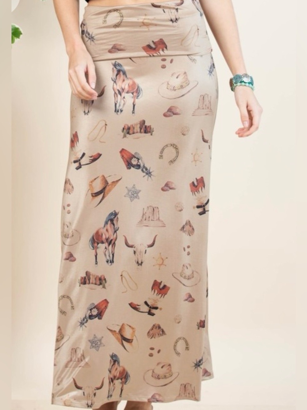 Wild West Desert Maxi Skirt